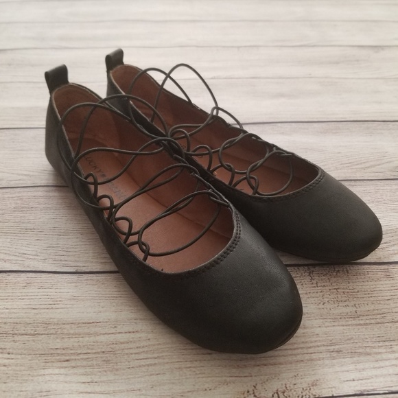 Lucky Brand Shoes - Lucky Brand | NWT Black Strapy Criss Cross Flats